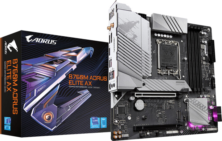Pllakë amë GIGABYTE B760M AORUS ELITE AX - Intel B760