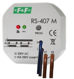 Marrës rele me radio F&F RS-407 M, 230V, 5A, i bardhë
