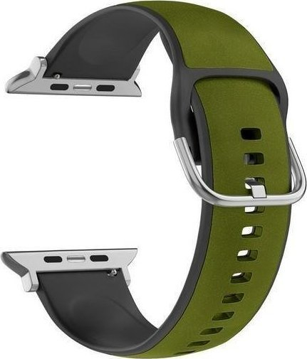 Rrip dore Apple Watch Beline Silico Leather, 42/44/45/49mm, jeshile e zezë