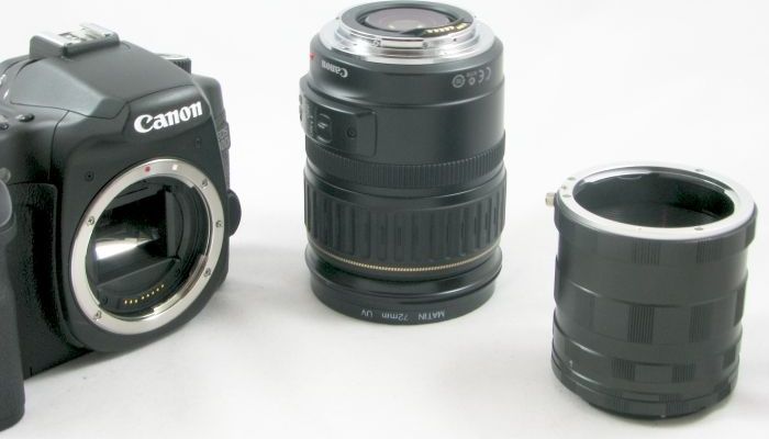 Set extension tubes MASSA për kamera Sony Alpha, montim bajonetë, fokus manual, i zi