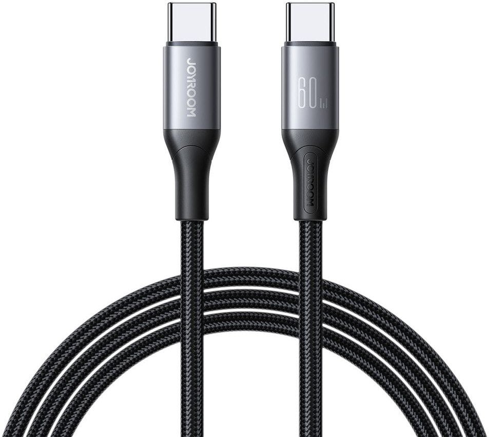 Kabllo USB C në USB C Joyroom Flash Series, 1m, 60W, e zezë