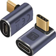 Adapter këndor USB C Techly IADAP USB4C-40G, USB 4.0, gri