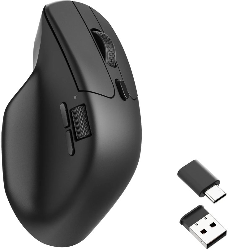 Mашко Keychron M6, безжично 8000 Hz, Bluetooth 2.4 GHz и со кабел, црно