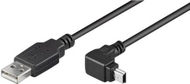 Kabllo Goobay USB A - MiniUSB 93971, 1.8m, e zezë