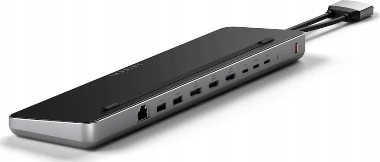 Docking stacion Satechi ST-DDSM, me enklazhë SSD M.2, USB, i zi argjendtë