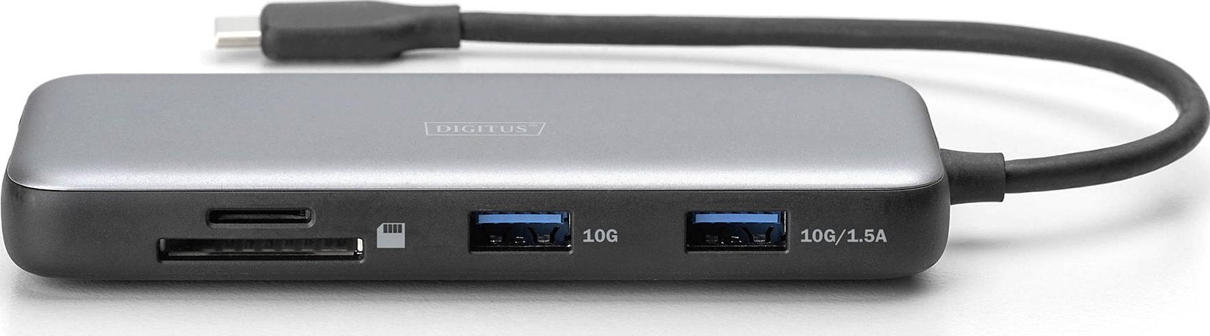 Doking станица Digitus USB-C, 7 порти, HDMI, сива