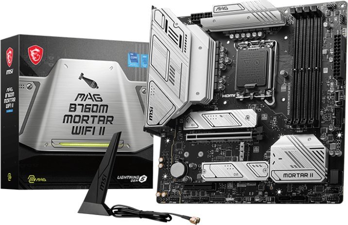 Pllakë amë MSI MAG B760M MORTAR WIFI II, Micro ATX, Intel B760, DDR5