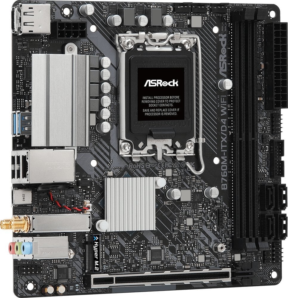 Pllakë amë ASRock B760M-ITX/D4 WIFI
