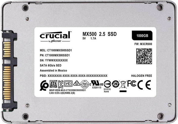 Disk SSD Crucial MX500, 2.5 ", 1TB