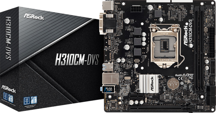 Pllakë amë ASRock H310CM-DVS - Intel H310					 