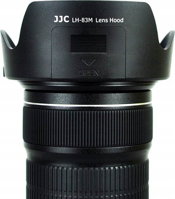 Parasollë objektivi JJC LH-83M, zëvendësuese për Canon EW-83M, për Canon EF 24-105mm F3.5-5.6 IS STM, e zezë