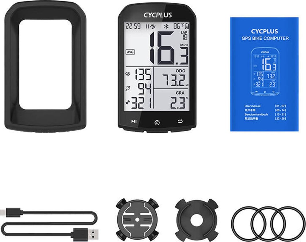 Kompjuter biçiklete Cycplus M1, ekran 2.9", Bluetooth ANT+, i zi