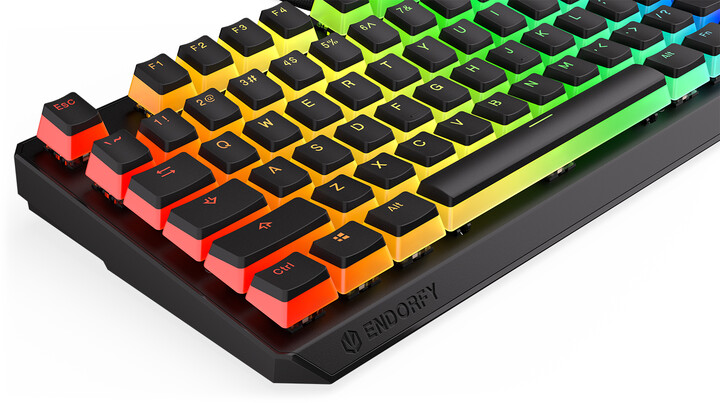 Tastierë Endorfy Thock TKL Pudding Brown, Kailh Brown, US, e zezë