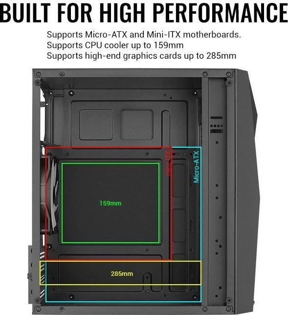 Kasë Aerocool Raider Mini, Mini Tower