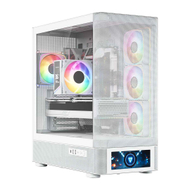Kuti gaming MODECOM Volcano AQ500, MIDI Tower, ARGB, e bardhë