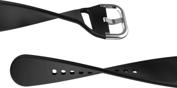 Rripë gome për orë dore ALOGY SPORT Universal, 20mm, i zi