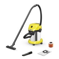Fshesë me ujë dhe tharje Karcher WD 3 S V 17 4 20, 1000W, depozitë 17L, e verdhë