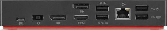 Док станица Lenovo ThinkPad USB-C Dock Gen 2 40AS0090DK, 4K, USB 3.2, црна
