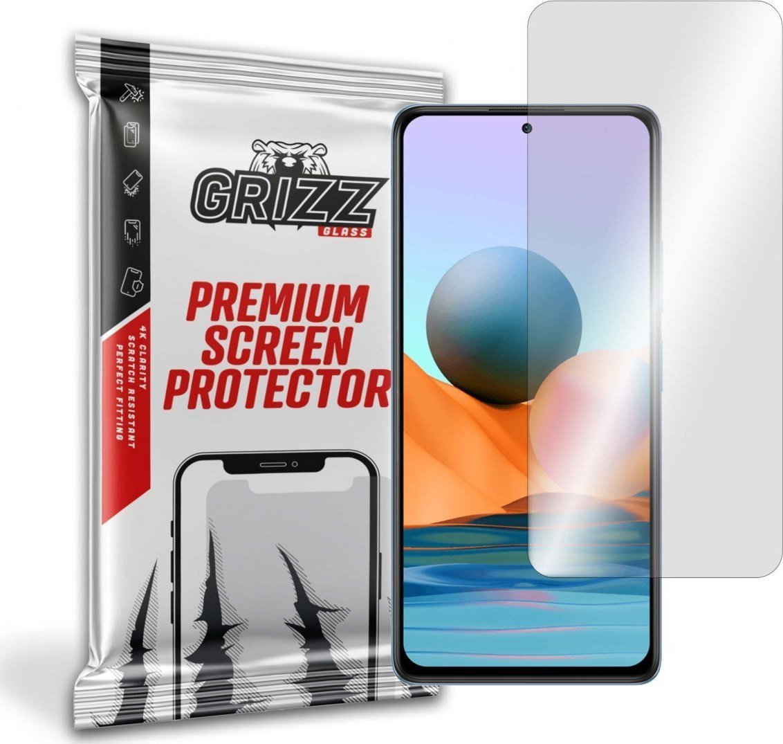 Mbrojtës ekrani GrizzGlass Hybrid Glass për Xiaomi Redmi Note 10 Pro Max, xham hibrid, transparencë e lartë