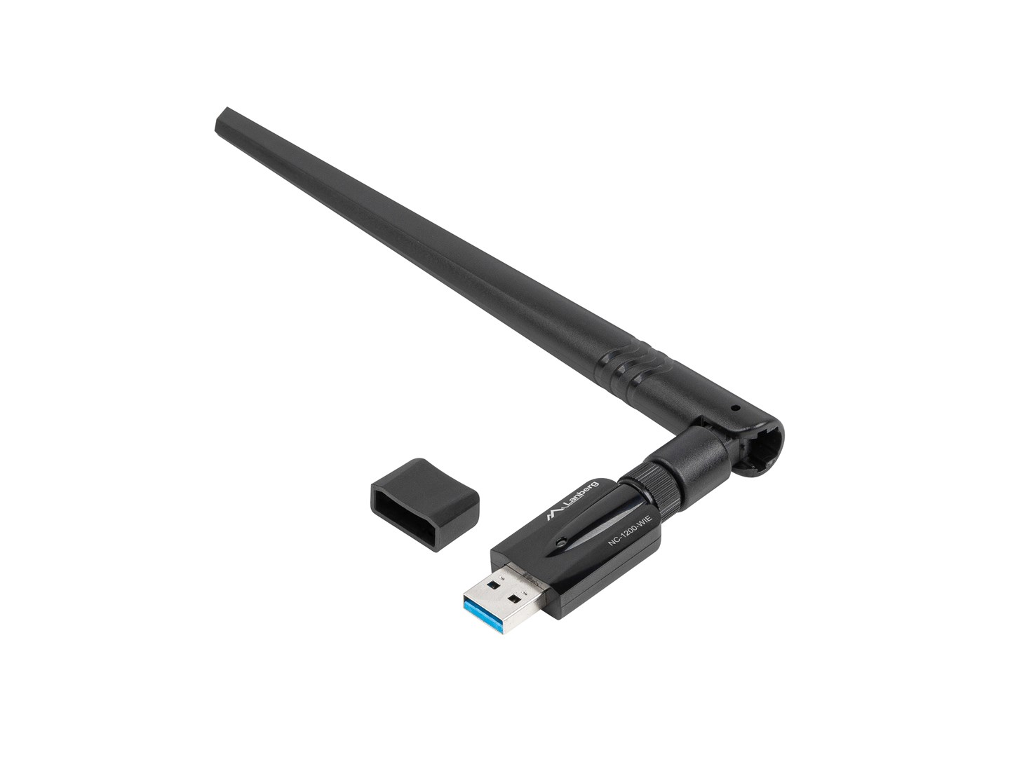 Përshtatës rrjeti Lanberg NC-1200-WIE, USB 3.2, Wi-Fi, 1200Mbps, i zi