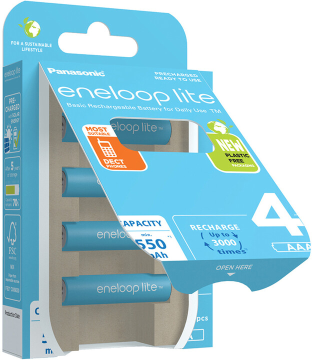 Bateri të rikarikueshme PANASONIC Eneloop Lite HR03 AAA 4LCCE/4BE