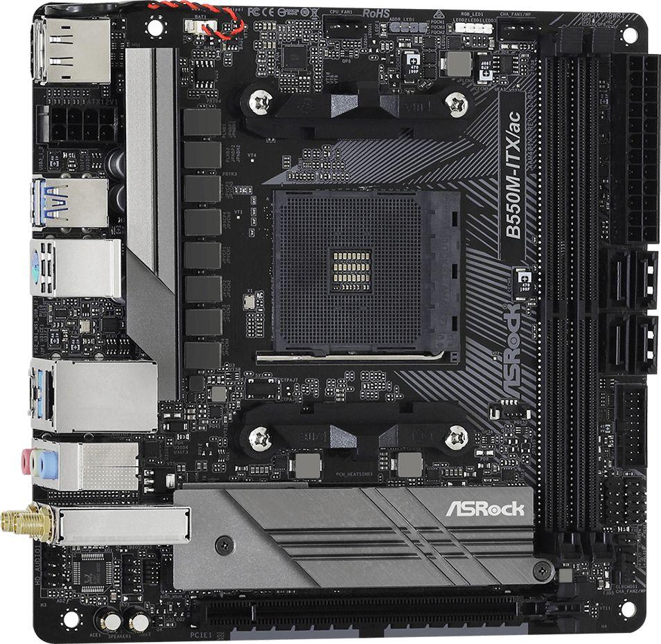 Pllakë amë ASRock B550M-ITX/AC, Mini-ITX, DDR4, e zezë
