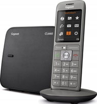 Telefoni pa tela Gigaset CL660 DECT, ekran 2.4", memorie 400 kontakte, antracit e zezë