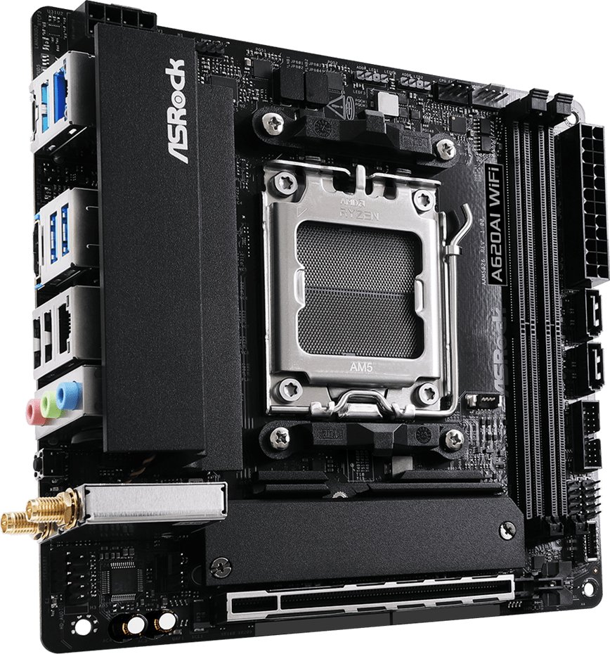 Pllakë amë ASRock A620AI WIFI, AMD AM5, Mini ITX, DDR5, WiFi