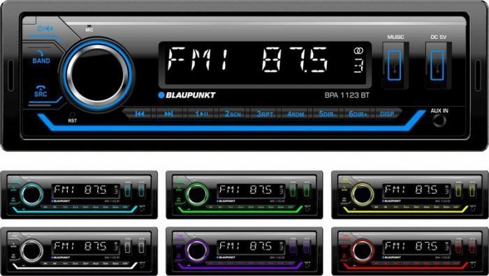 Radio veture Blaupunkt BPA1123BT, Bluetooth, USB AUX MP3, VarioColor
