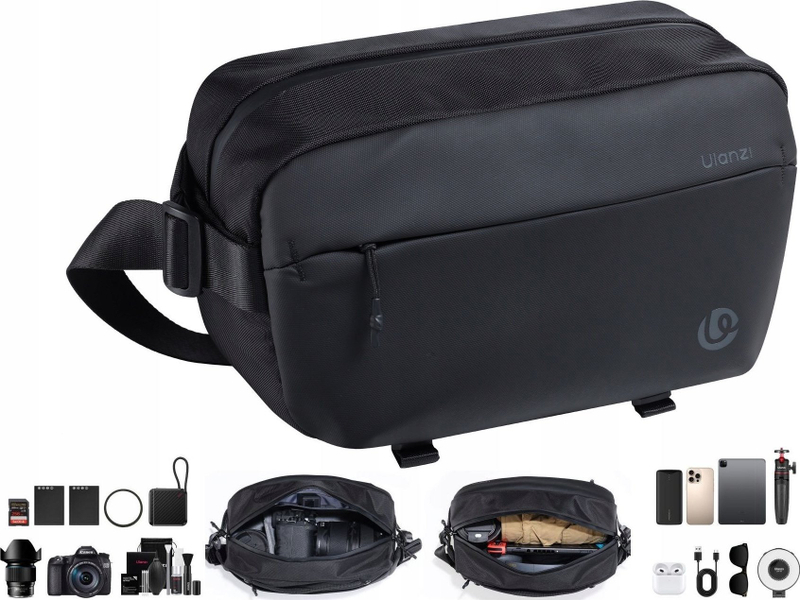 Çantë shpine për kamera Ulanzi PB038 Travel Sling Bag V2, 10L, e zezë