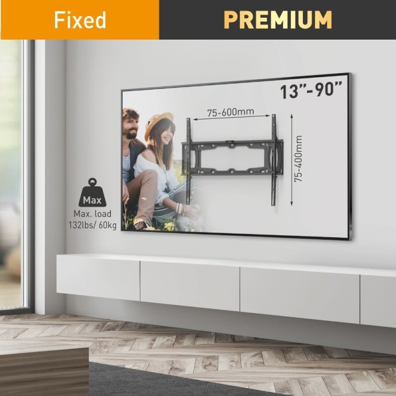 Mbajtës muri për TV Barkan E400+, 32" 90", fiks, i zi