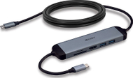Docking station USB-C Lindy DST-Micro 140, 4K, 60W, kabllo 1.4m, gri