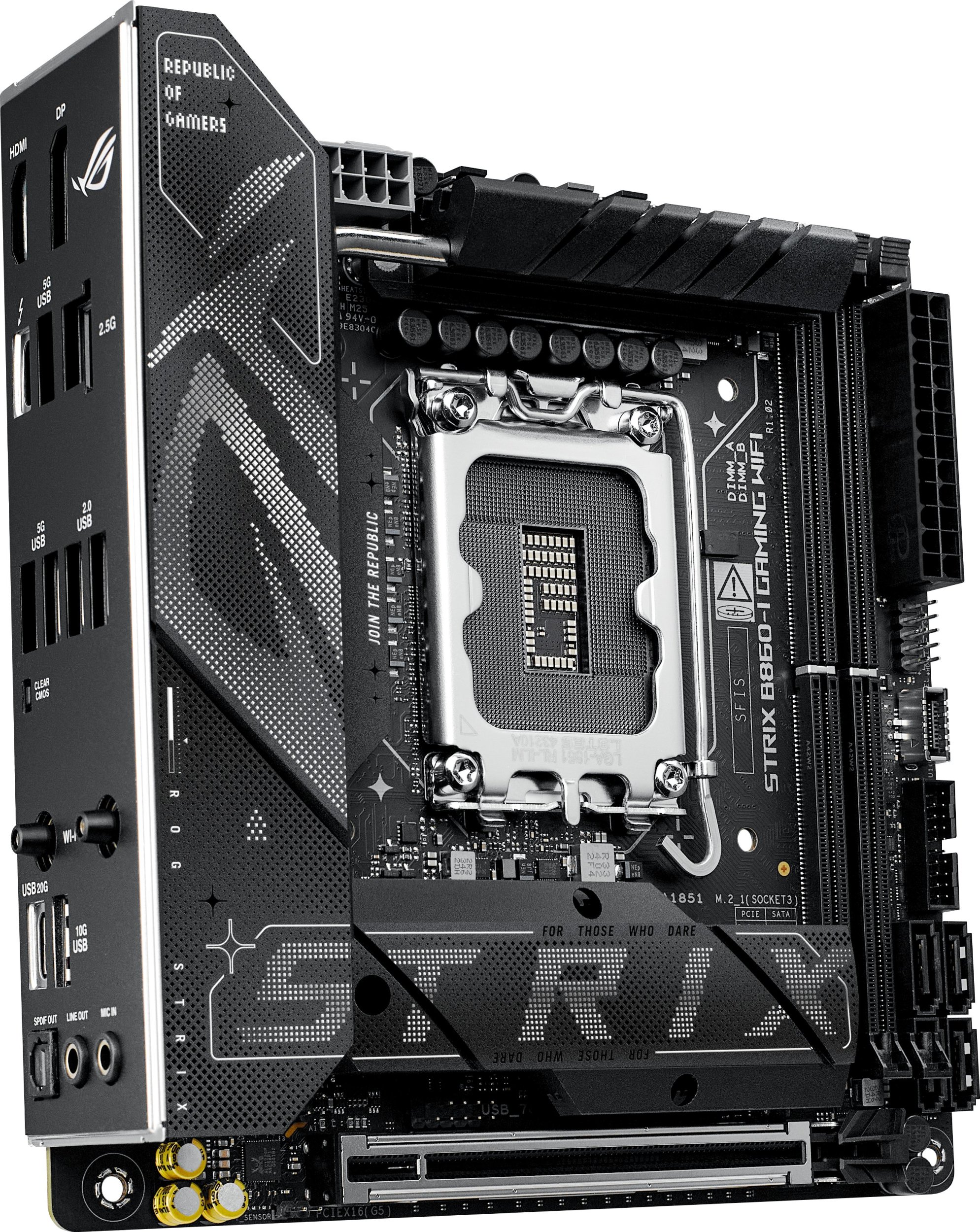 Motherboard ASUS ROG STRIX B860-I GAMING WIFI, Intel B860, Mini ITX, WiFi 7