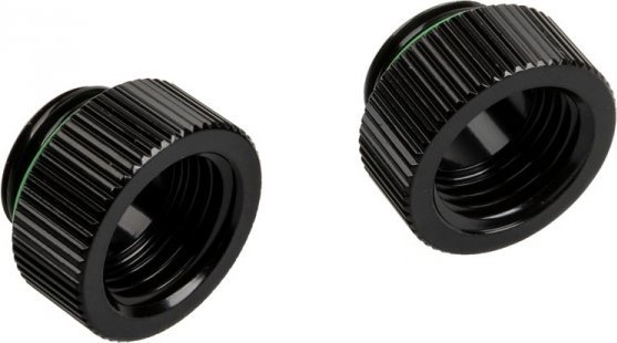 Adapter uji Bitspower Touchaqua, G1/4 mashkull në femër, set 2 copë, i zi