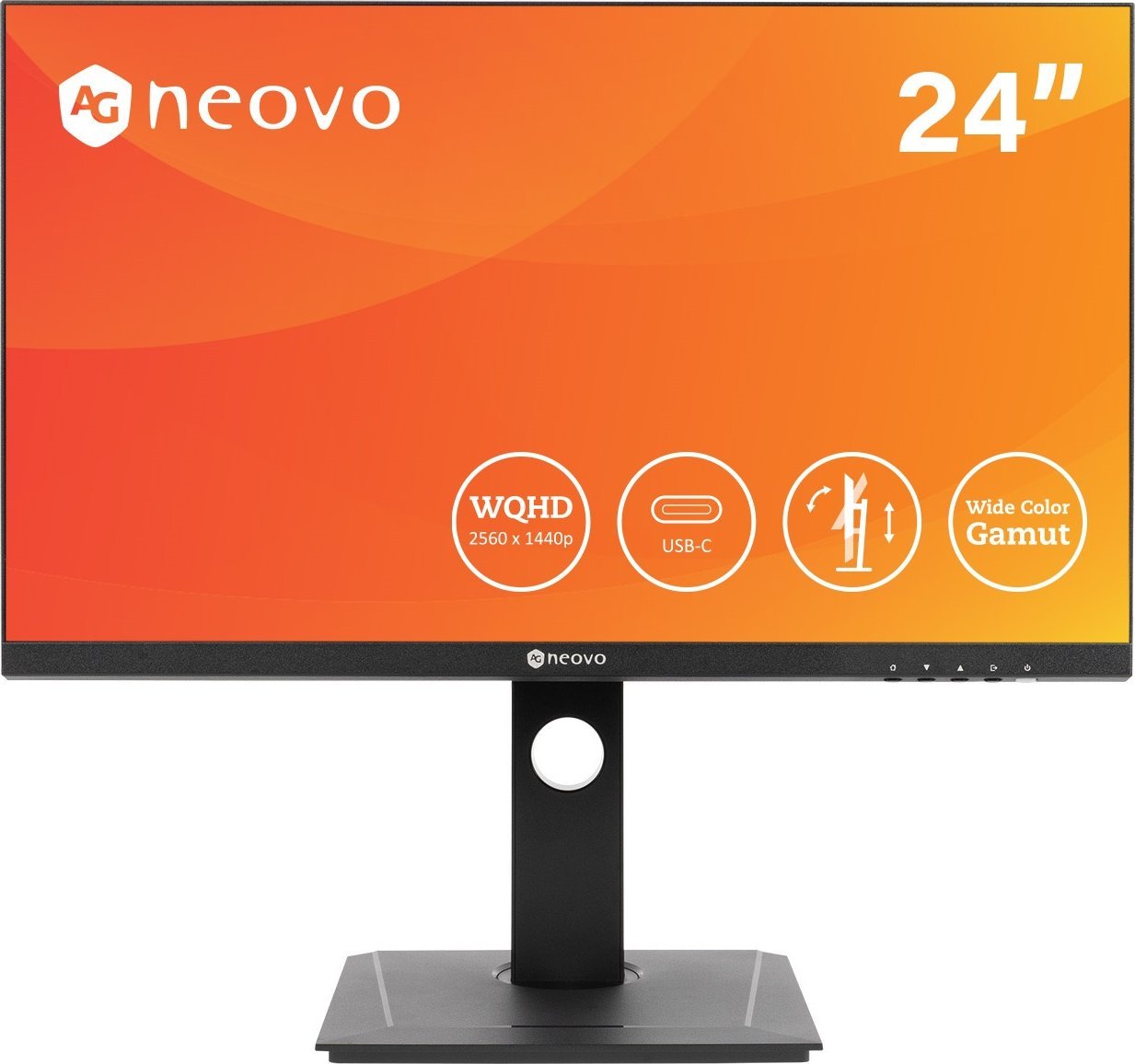 Monitor AG Neovo DW2401, 24", 2560x1440, IPS, USB C