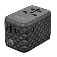 Dviced Universal Travel Adapter 65W GaN, Black