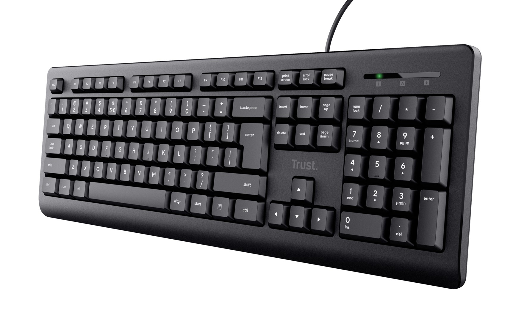 Tastierë Trust TK-150, USB, e zezë