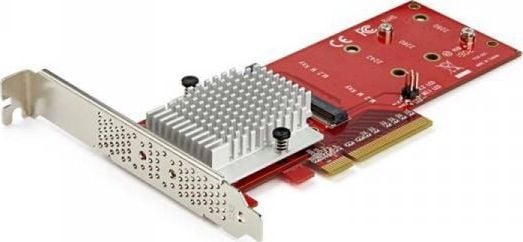 Kартичка адаптер за SSD StarTech Dual M.2 PCIe, PCIe 3.0 x8 x16, NVMe AHCI, црна