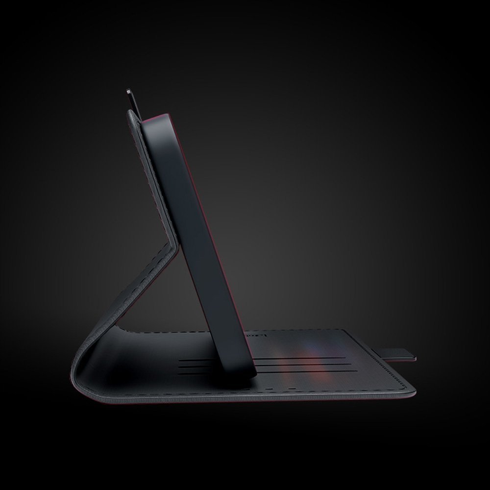 Kapak portofol 3MK për Samsung Galaxy S24 FE S721, funksion qëndrimi, i zi