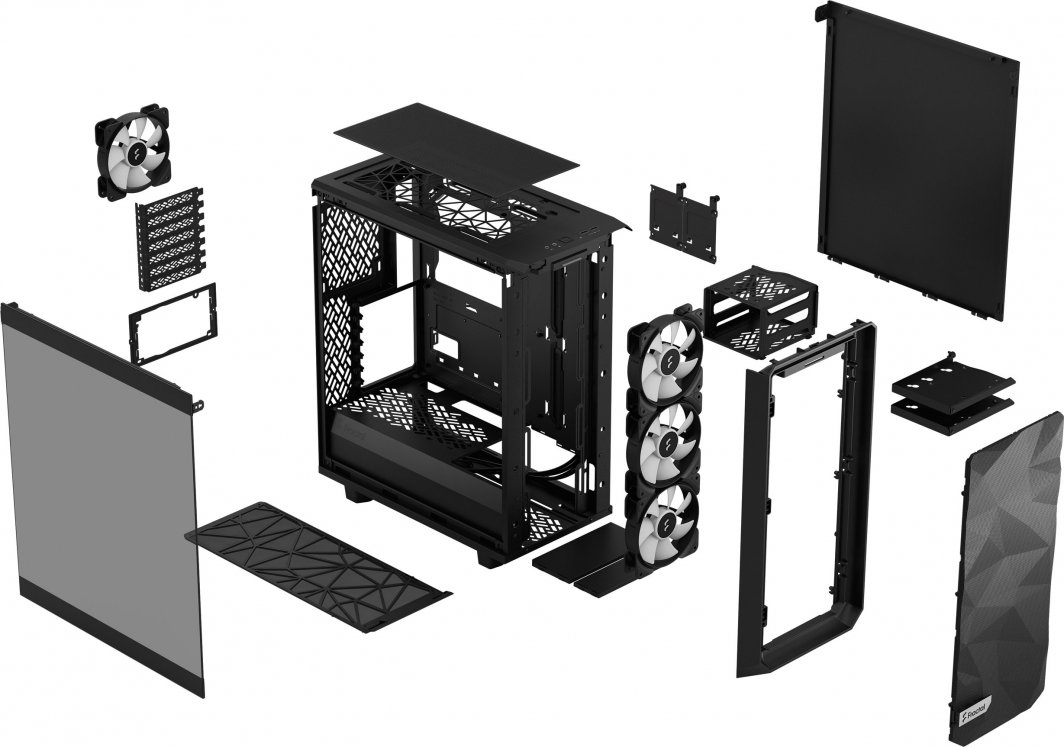 Kasë Fractal Design Meshify 2 Compact Lite RGB, Midi Tower