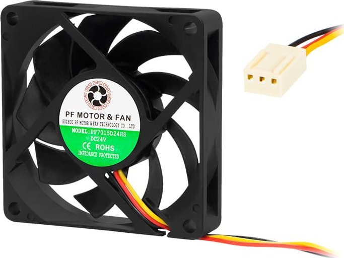 Ventilator ftohës Blow Fan 70x15mm, 24V, i zi