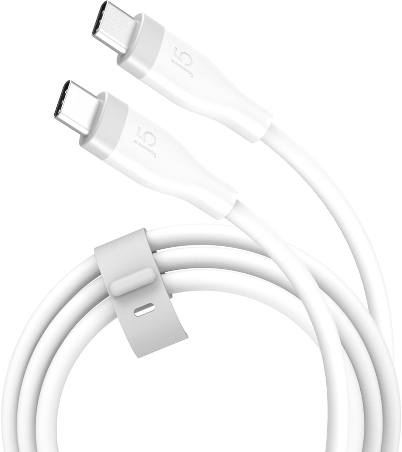 Kabllo karikimi J5create JUCX17W USB C në USB C, 60W, 1m, e bardhë