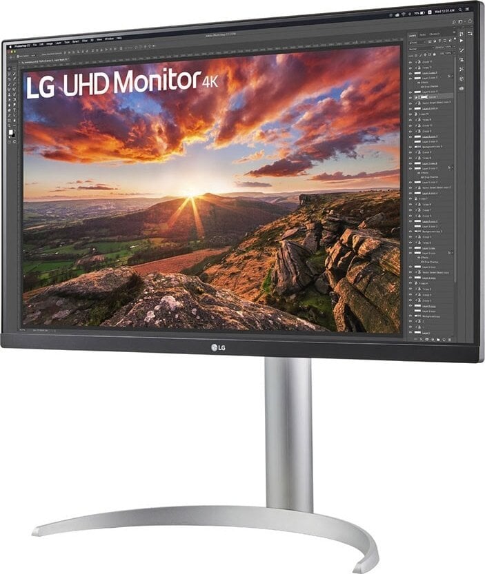 Monitor LG 27UP85NP-W, 27", 4K UHD, i argjendtë/ bardhë