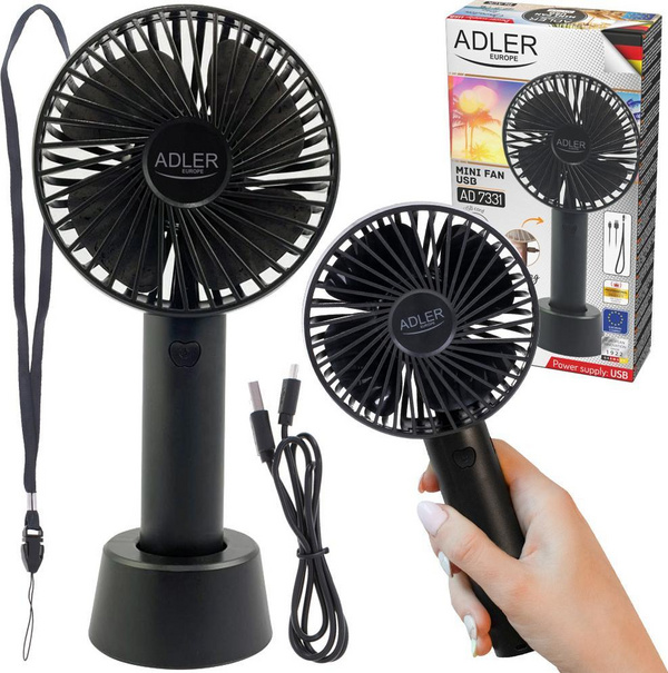 Flladitëse USB Adler Mini 9cm / 3.5 ”. e zezë