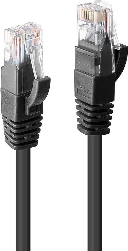 Kabllo rrjeti Lindy 48085, CAT6 U UTP, 30m, e zezë