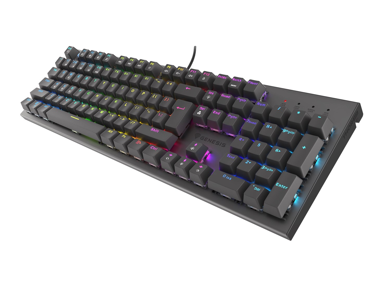 Tastierë lojërash Genesis THOR 303, Outemu Red, RGB LED, US, e zezë
