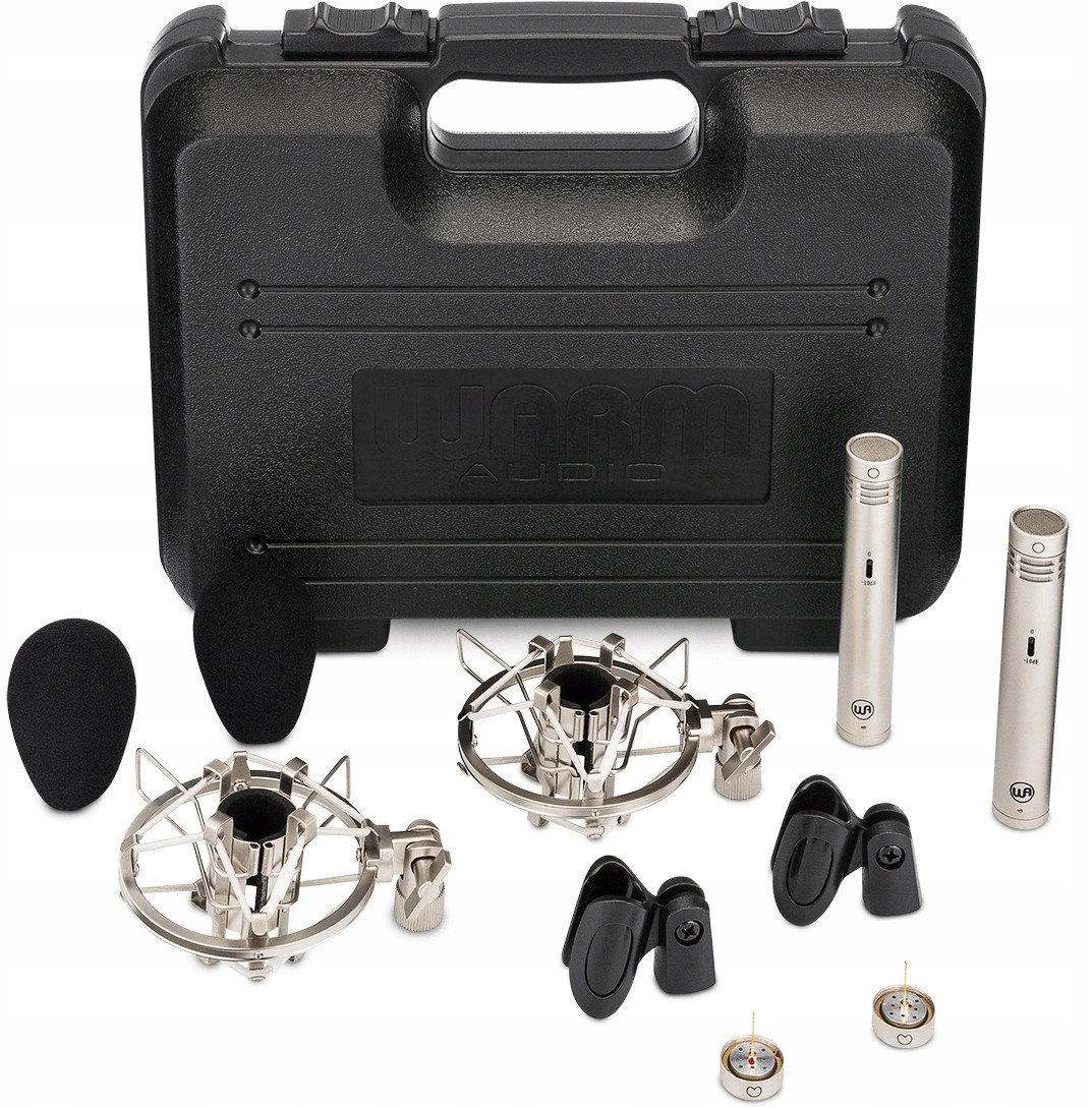 Mikrofon kondensator Warm Audio WA84 ST OC, stereo, kapsula omni dhe kardioide, nikeli