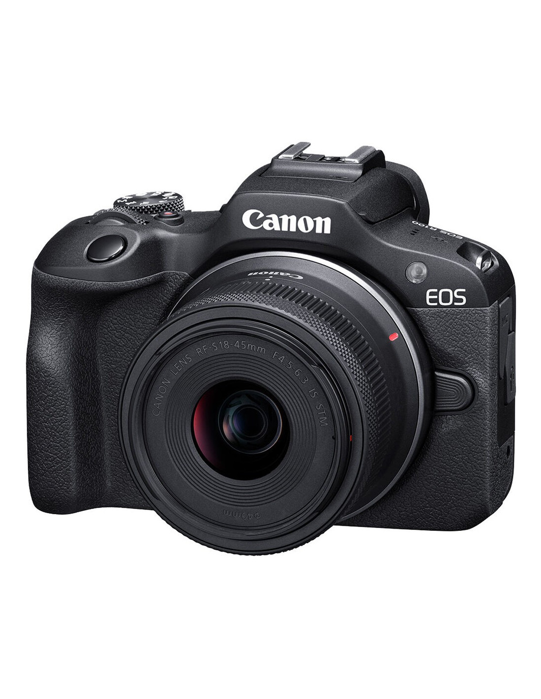 Kamerë mirrorless Canon EOS R100, KIT 18-45mm 75-300mm, e zezë