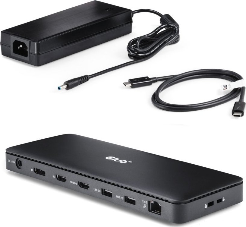 Docking station Club 3D Thunderbolt 4, 12 në 1, 40Gb/s, gri
