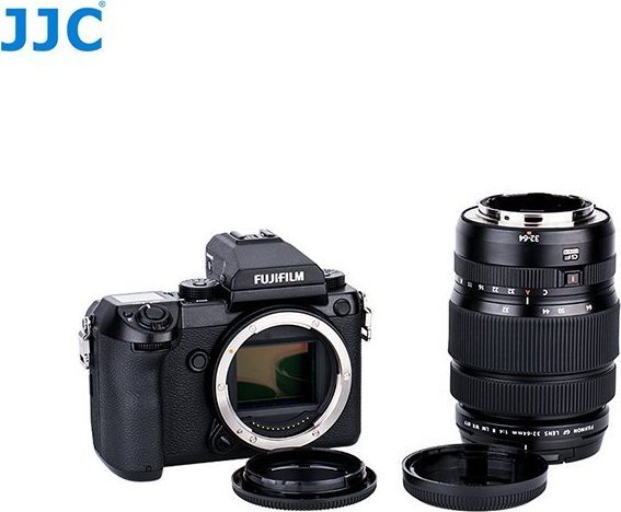 Kapak trupi dhe lente JJC për kamera Fuji G Mount, komplet 2 pjesë, i zi